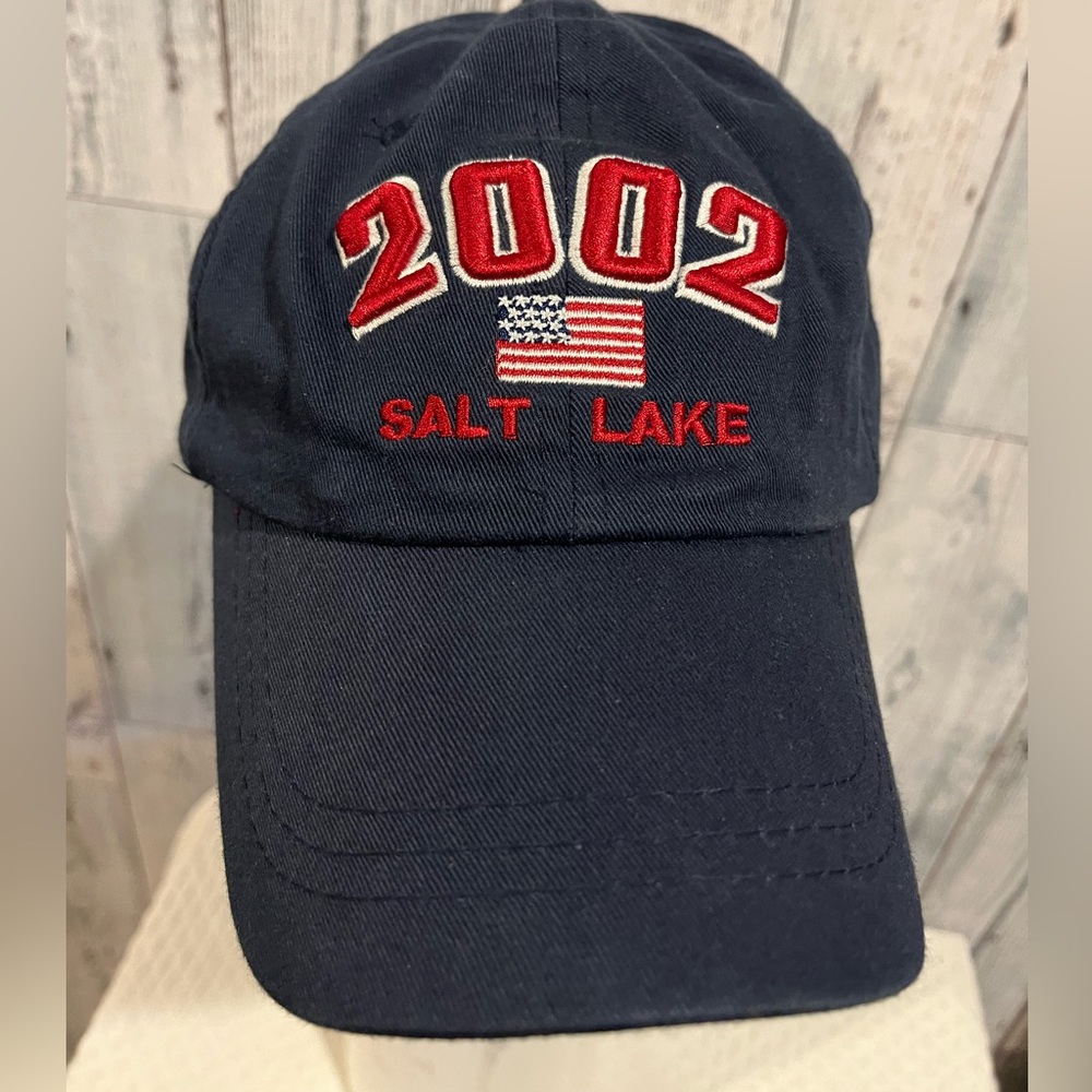 Navy blue 2002 Salt Lake baseball hat from Winter Olympics